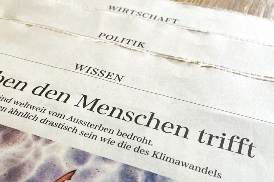 Ressorts in der Süddeutschen Zeitung. Foto: Jonas Mayer